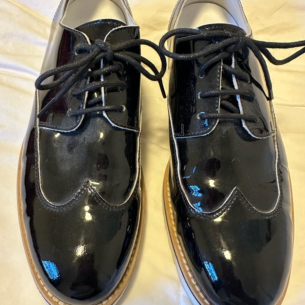Hogan Italian Black Patent Leather Women’s Shoes - Picture 2 of 8